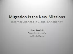 Migration is the New Missions