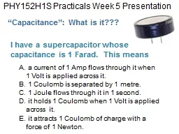 “Capacitance”: What is it???