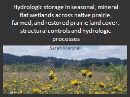 Hydrologic storage in seasonal, mineral flat wetlands acros
