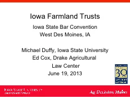 Iowa Farmland Trusts