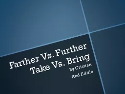 Farther Vs. Further