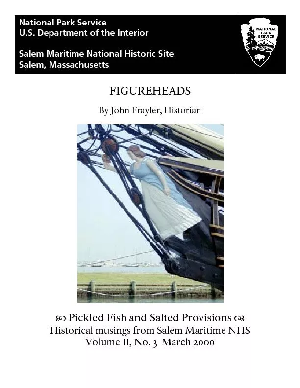 By John Frayler, Historian    Pickled Fish and Salted Provisions  Hist