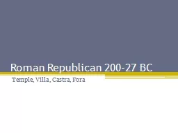 Roman Republican 200-27 BC