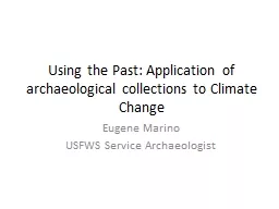 Using the Past: Application of archaeological collections t