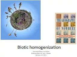 Biotic homogenization