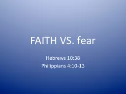 FAITH VS. fear
