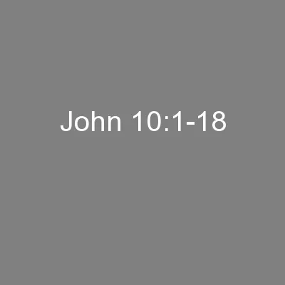 John 10:1-18