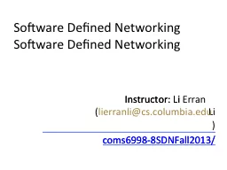 Software Defined Networking