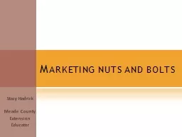 Marketing nuts and bolts