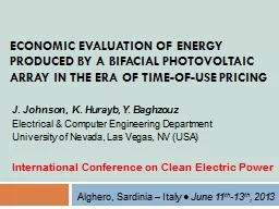 Economic Evaluation of Energy Produced by a Bifacial Photov
