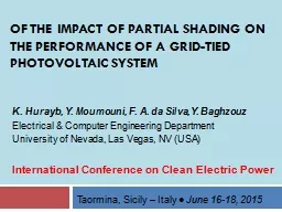 of the Impact of Partial Shading on the Performance of a Gr