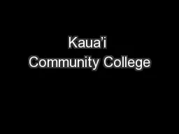 Kaua’i Community College