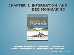 Chapter 3: Information and Decision-Making