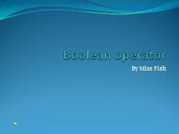 Boolean operator