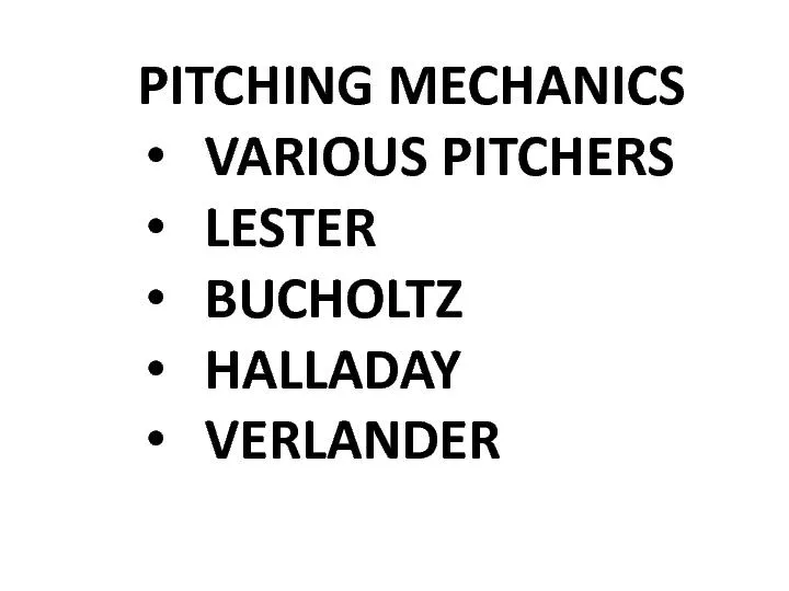Pitching Pictures
