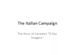 The Italian Campaign