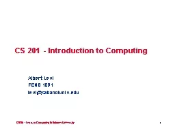 CS 201 - Introduction to Computing