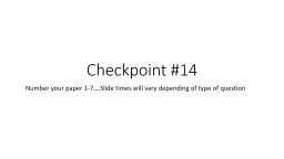 Checkpoint #14