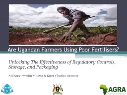 Revisiting Uganda’s Inorganic Fertilizer Supply