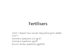 Fertilisers