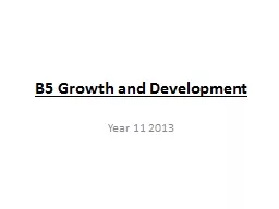 B5 Growth and Development