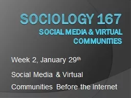 Sociology 167