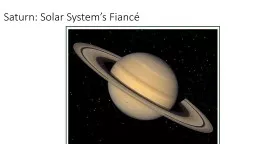Saturn: Solar System’s Fiancé
