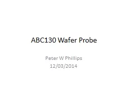 ABC130 Wafer Probe