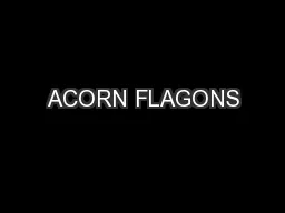 ACORN FLAGONS
