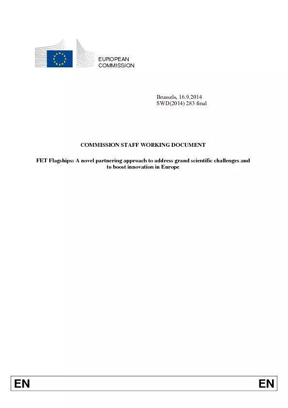 EUROPEANCOMMISSION Brussels, 16.9.2014  SWD(2014) 283COMMISSION STAFF