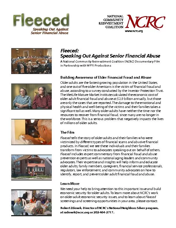 Speaking Out Against Senior Financial Abuse