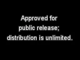 Approved for public release; distribution is unlimited.