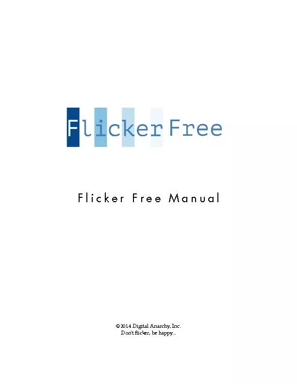 Flicker Free Manual