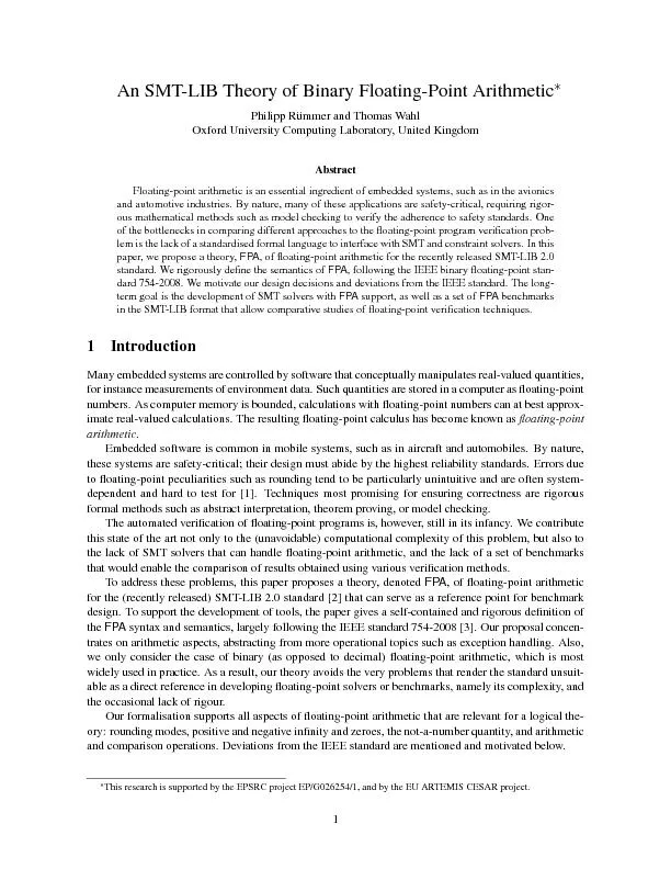 Relatedwork.Thecomputationalcomplexityofexhaustiveoating-pointprogram