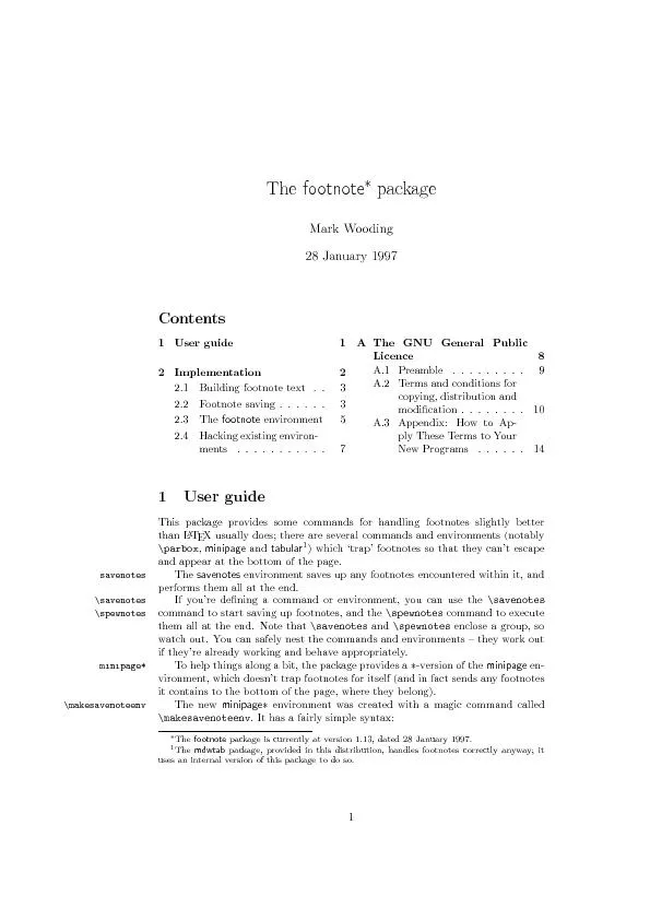 footnotepackageMarkWooding28January1997Contents1Userguide12Implementat