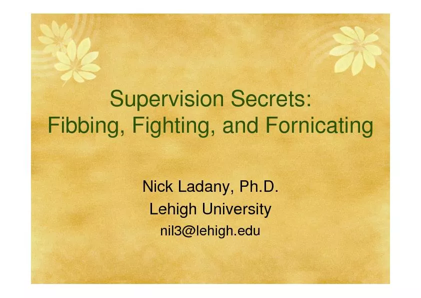 Supervision Secrets: