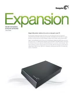 Seagate Expansion desktop drive addon storage for your PC The Seagate Expansion desktop
