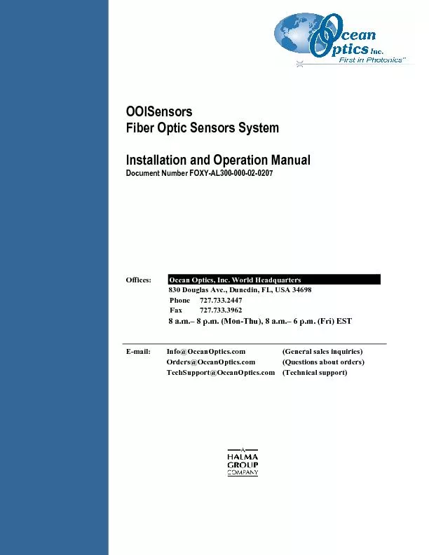 Fiber Optic Sensors System