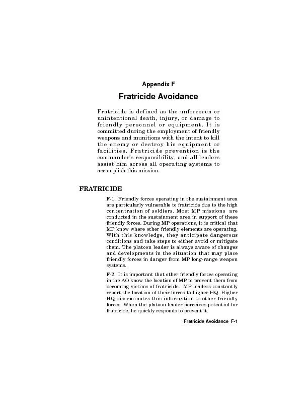 FratricideAvoidanceF-1AppendixFFratricideAvoidanceFratricideisdefineda
