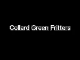 Collard Green Fritters
