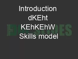 Introduction dKEht KEhKEhW Skills model