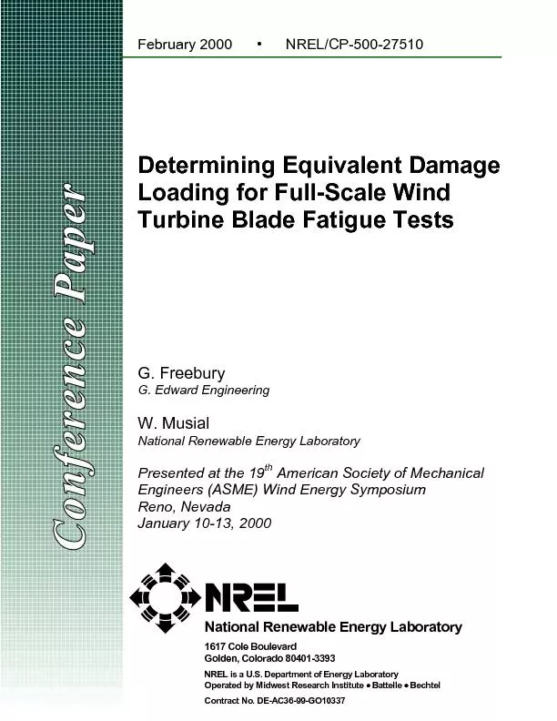 Determining Equivalent DamageLoading for Full-Scale WindTurbine Blade