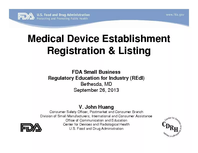 1Medical Device Establishment Registration & Listing
