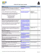 I TEACH NYC New Teacher Checklist For questions about information on these checklists