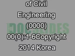 KSCE Journal of Civil Engineering (0000) 00(0):1-6Copyright 2014 Korea
