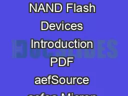 TN WearLeveling Techniqu es in NAND Flash Devices Introduction PDF aefSource aefea Micron