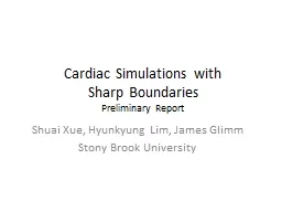 Cardiac Simulations with