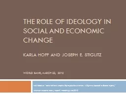 The role of ideology in social and economic change