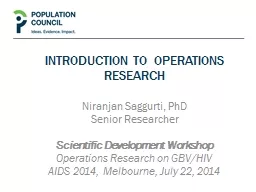 Introduction to  Operations research