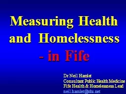 Measuring Health and  Homelessness